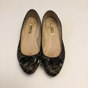 Louise et Cie Light Gray Zebra Pattern Flats